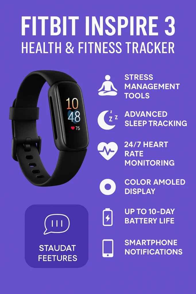 Fitbit Inspire 3 Health & Fitness Tracker