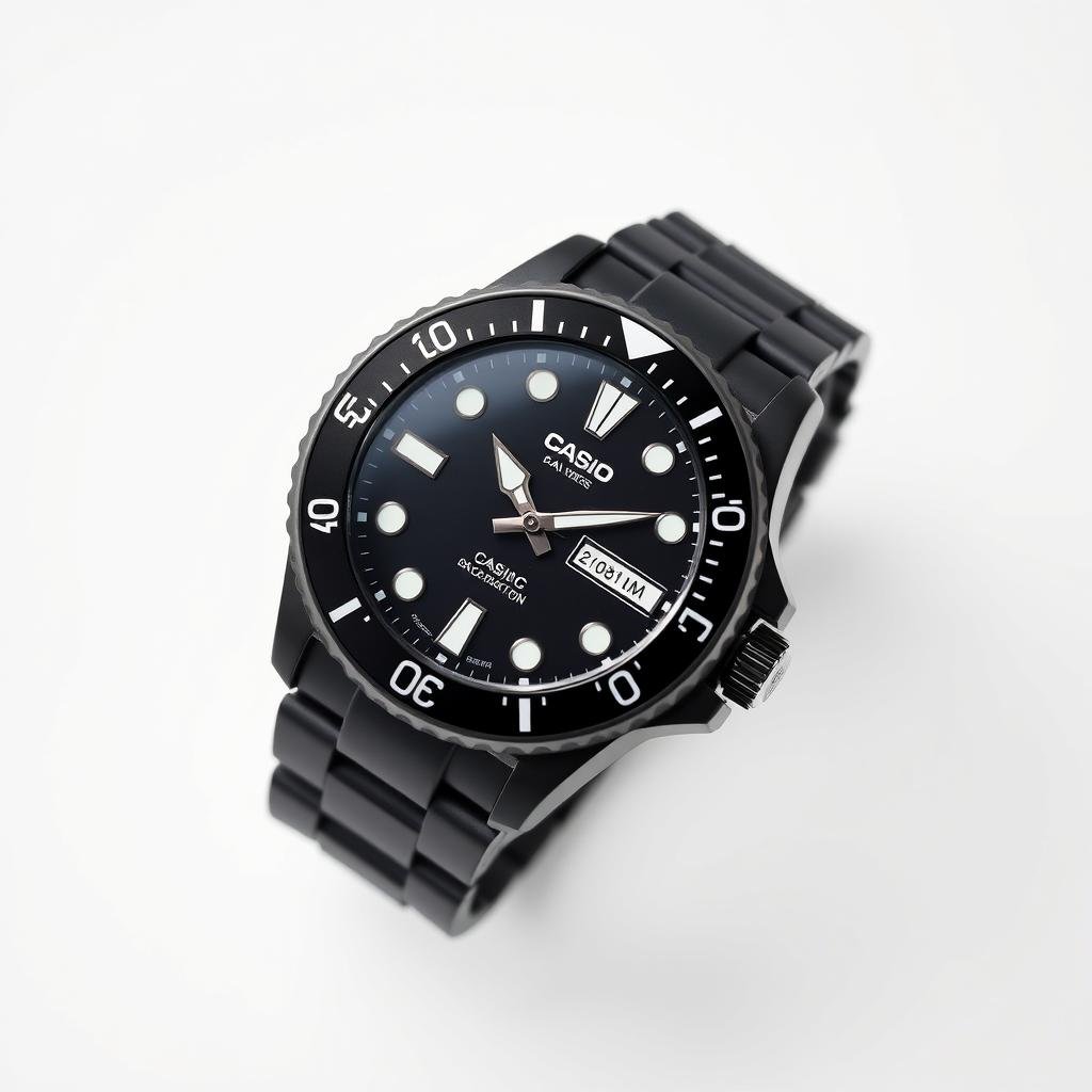 Casio MDV106-1AV with classic black dial and resin band